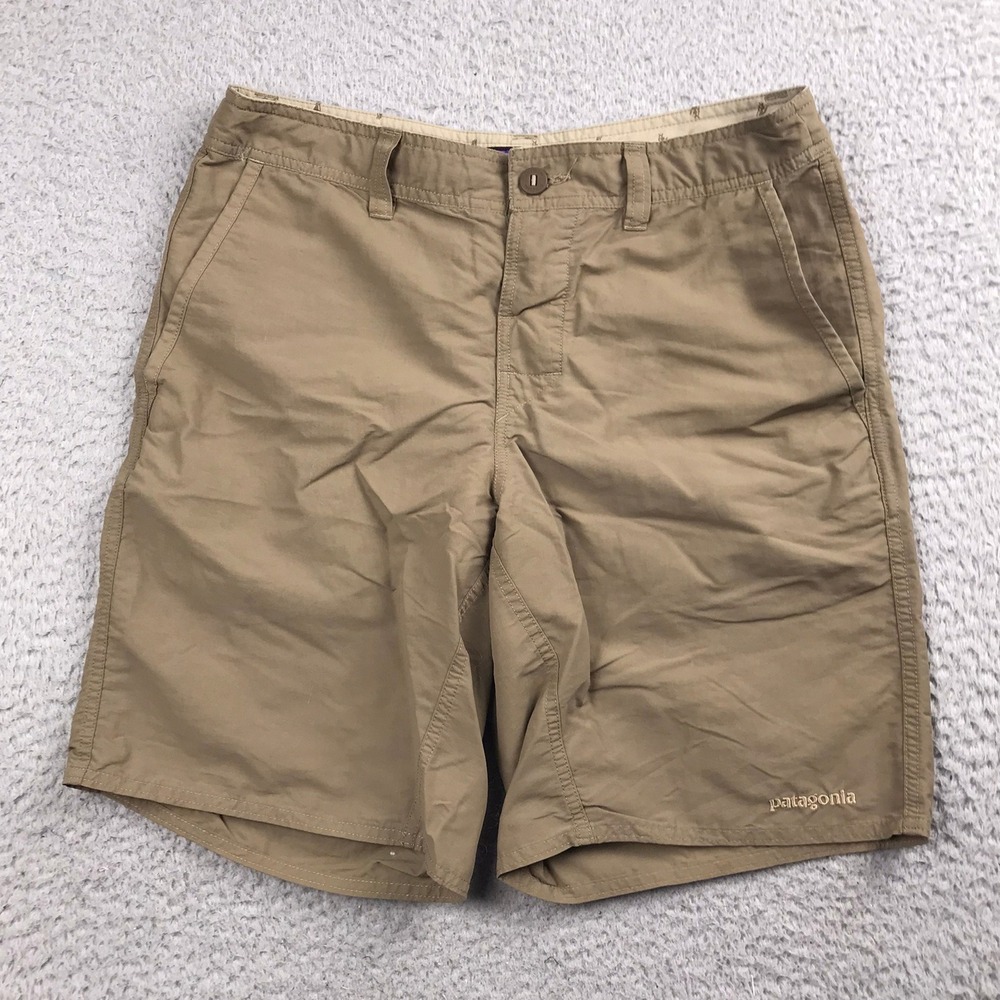 Patagonia Stretch Wavefarer Walk Shorts Mens 32 Khaki Hybird Performance Chino